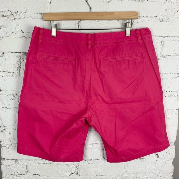 Bonobos Pink 9 Inch Inseam Mens Chino Flat Front Shorts 35 - Picture 4 of 7
